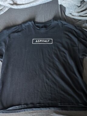 Asphalt Black Crewneck T-Shirt with White Box Logo